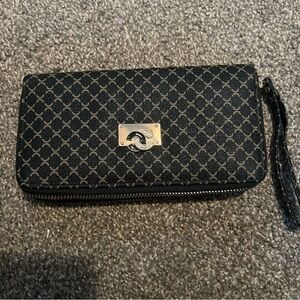 CC Black and Tan Patterned Wallet